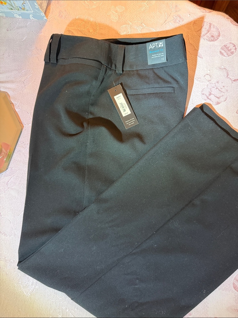 Apt. 9 Black Straight Dress Pants